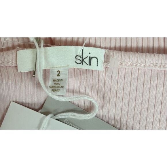 SKIN Isha Pima Cotton Blend Midi Sheath Dress in Pink NWT Size 3/Large - Picture 8 of 11